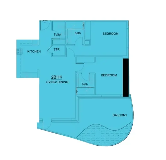 2.0 bedrooms apartments - Volga Tower