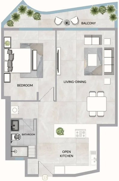 1.0 bedroom apartments - One 678 Residences
