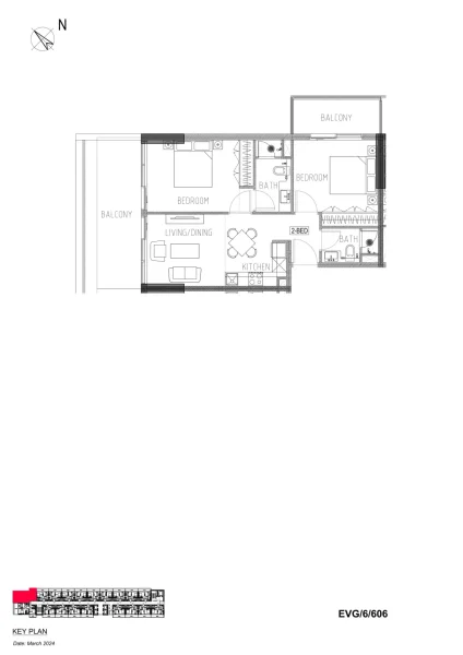 2.0 bedrooms apartments - Evergreens