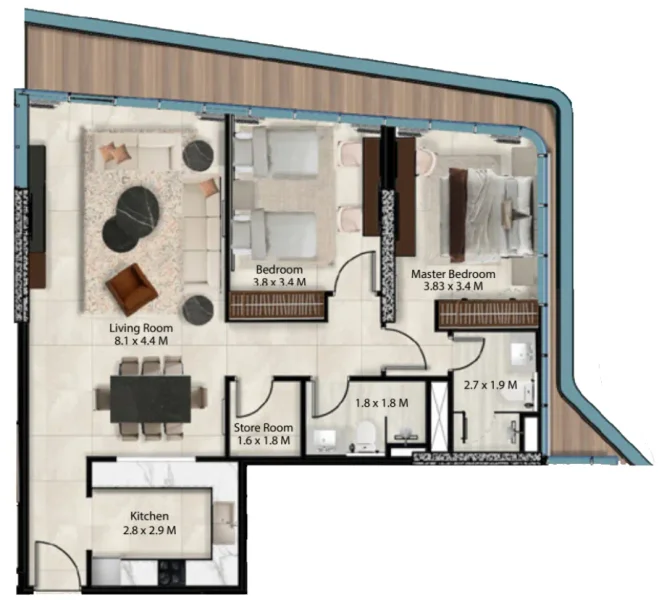 2.0 bedrooms apartments - Cresswell Views