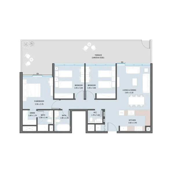 3.0 bedrooms apartments - Sila