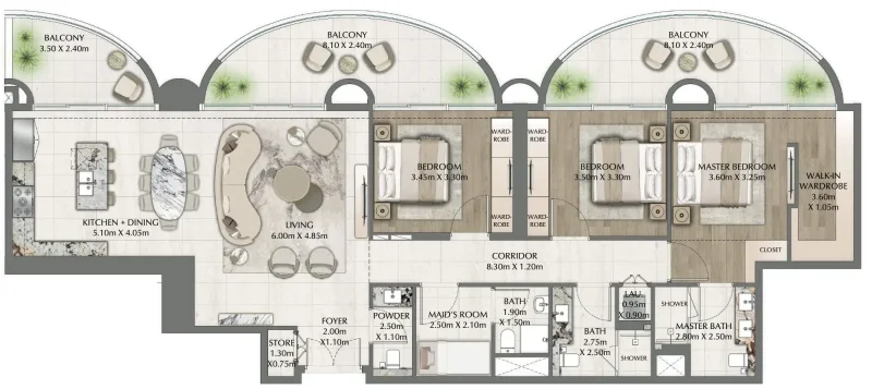 3.0 bedrooms apartments - One Residence