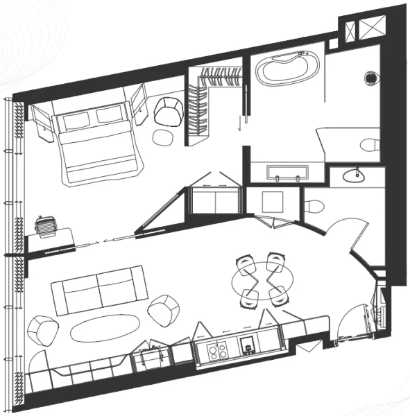 1.0 bedroom apartments - Opus By Zaha Hadid