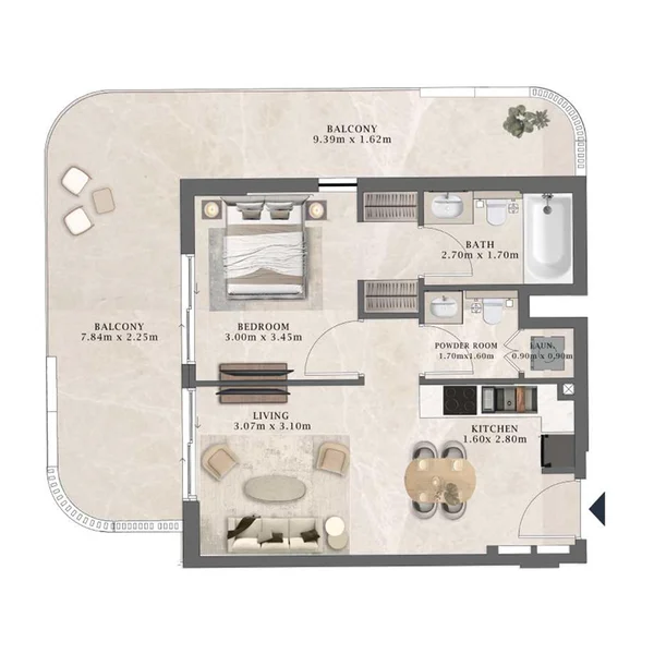 1,5 bedroom Apartments - Arthouse Residences by Cledor