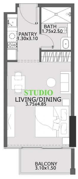 0.0 bedroom apartments - Provenza Residences