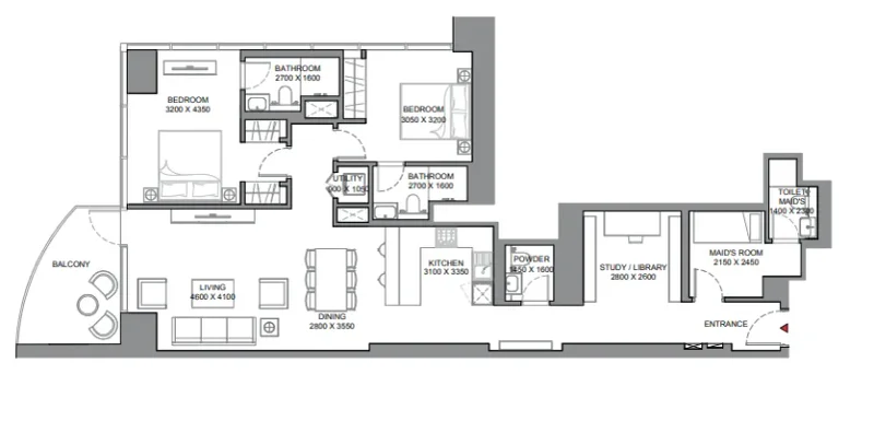 2.0 bedrooms apartments - Skyscape