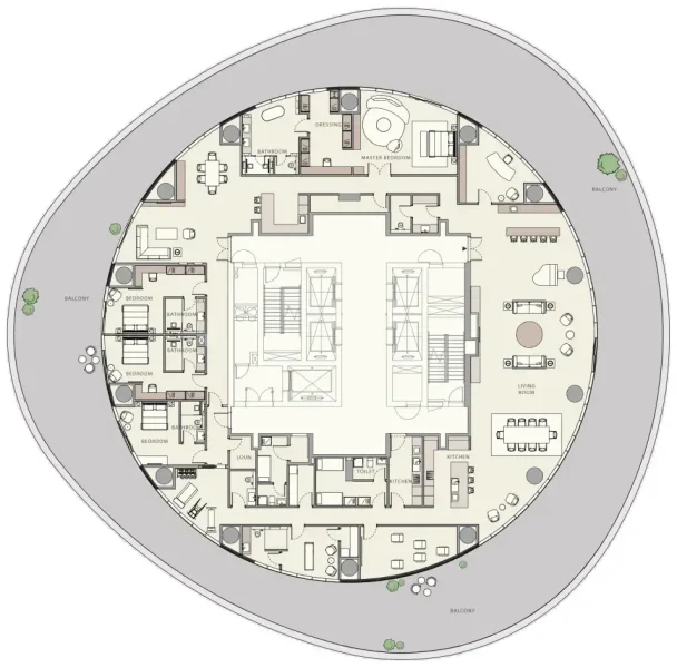 4.0 bedrooms penthouse - La Mer by Elie Saab