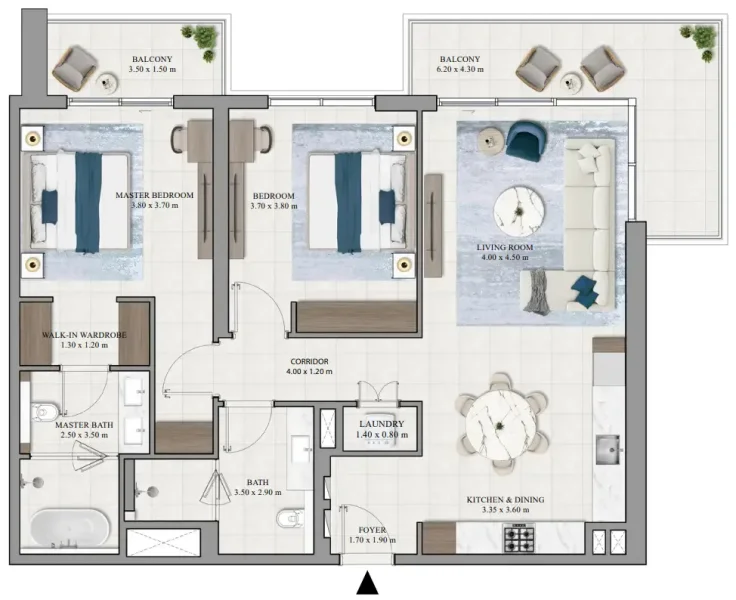 2.0 bedrooms apartments - Grove Ridge