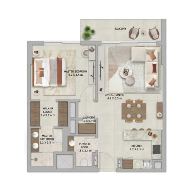 1.0 bedroom apartments - Verdes by Haven