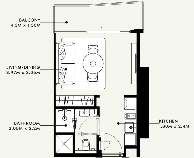 0.0 bedroom apartments - Azizi Milan