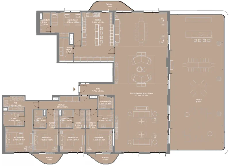 4.0 bedrooms penthouse - Takaya