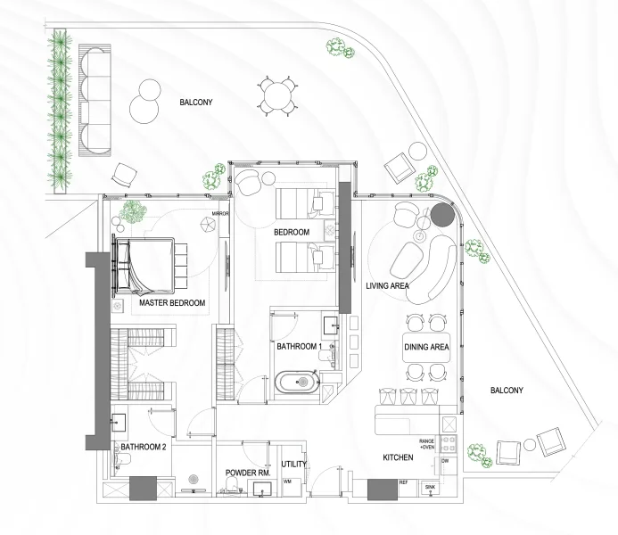2.0 bedrooms apartments - Fortune Bay Residences