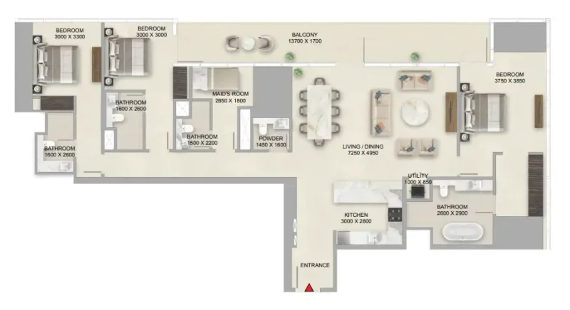 3.0 bedrooms apartments - Sobha Skyparks