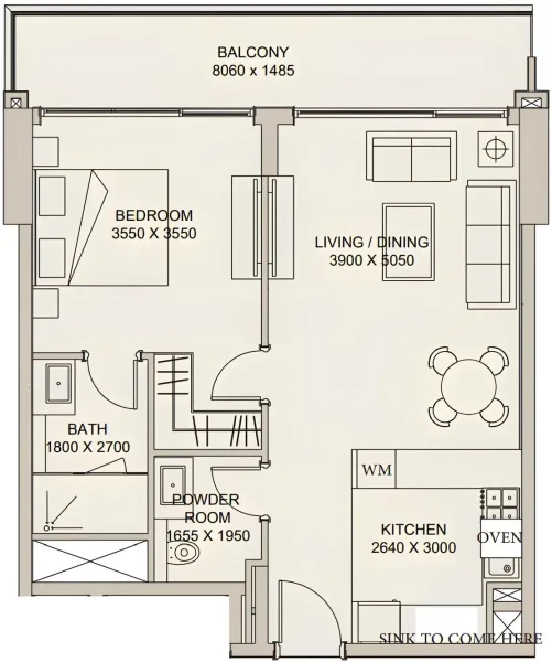 1.0 bedroom apartments - Nirvana Residences 1