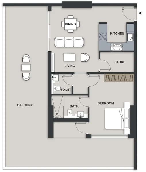 1.5 bedrooms apartments - Maison Elysee III