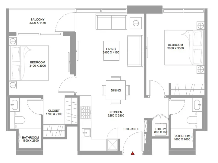 2.0 bedrooms apartments - Pristine Beach Residences