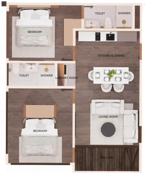 2.0 bedrooms apartments - The One