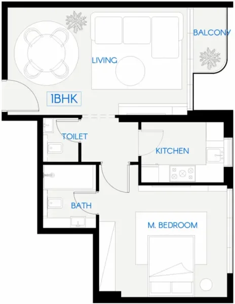 1.0 bedroom apartments - Celestara Residences