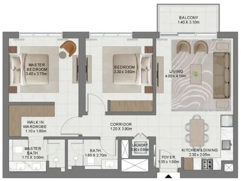2.0 bedrooms apartments - Golf Hills