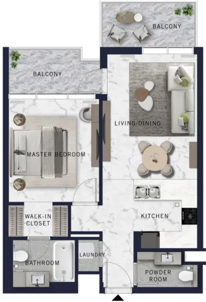 1.0 bedroom apartments - DoubleTree by Hilton