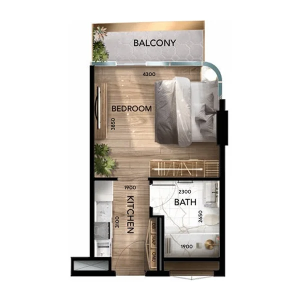 Studio Apartments -  Radiant Atrium