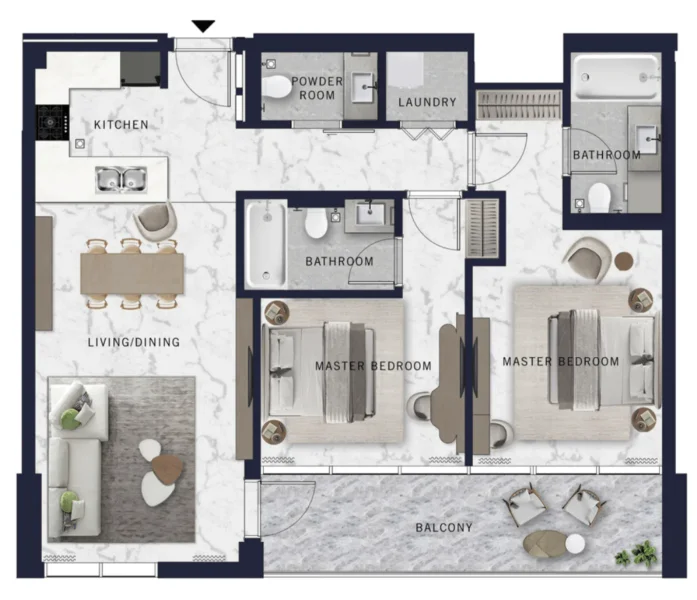 2.0 bedrooms apartments - DoubleTree by Hilton