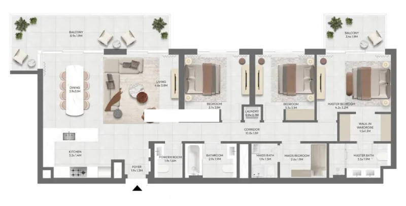 3.0 bedrooms apartments - Golf Point