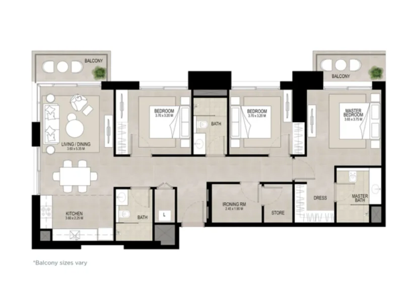 3.0 bedrooms apartments - Haya on the Park