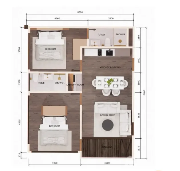 2.0 bedrooms apartments - The One