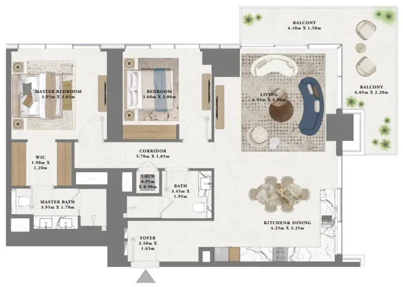 2.0 bedrooms apartments - Albero
