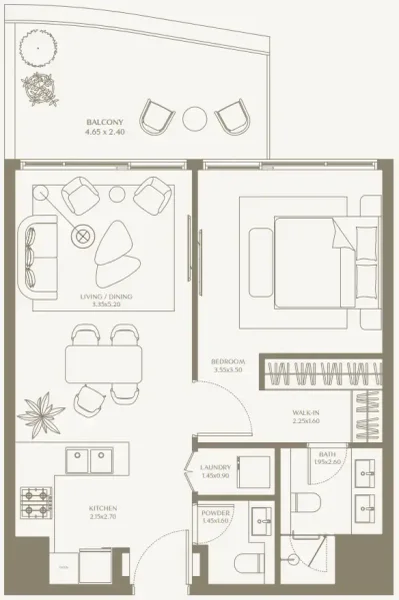 1.0 bedroom apartments - AYA Beachfront Residences