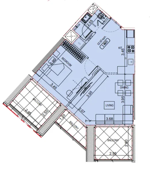 1.0 bedroom apartments - Binghatti Elite