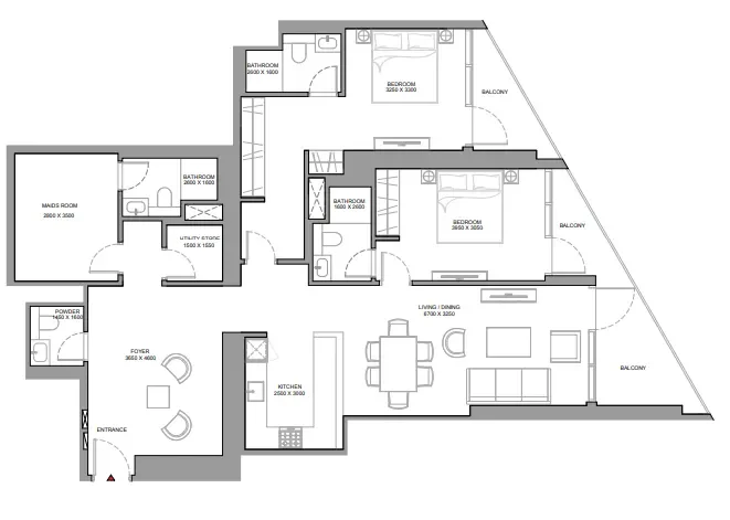2.0 bedrooms apartments - Skyvue Stellar