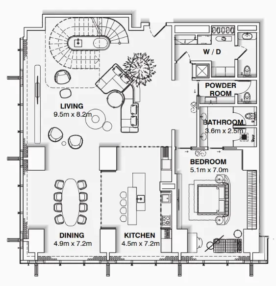 3.0 bedrooms penthouse - Burj Azizi