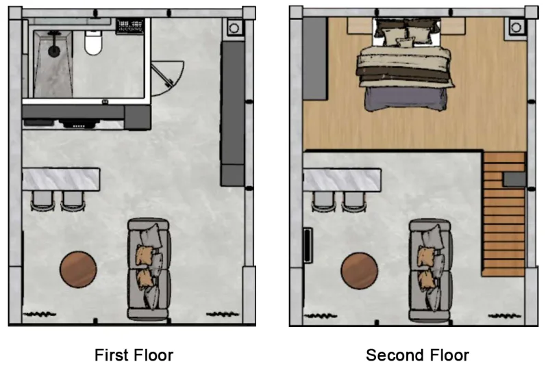 1.0 bedroom duplex - Swoi Loft Apartments