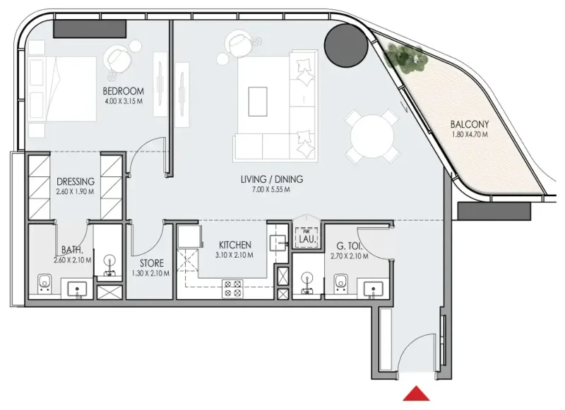 1.0 bedroom apartments - Do Hotels and Residences
