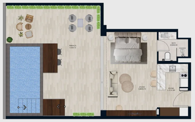 0.0 bedroom apartments - Coral by Vision