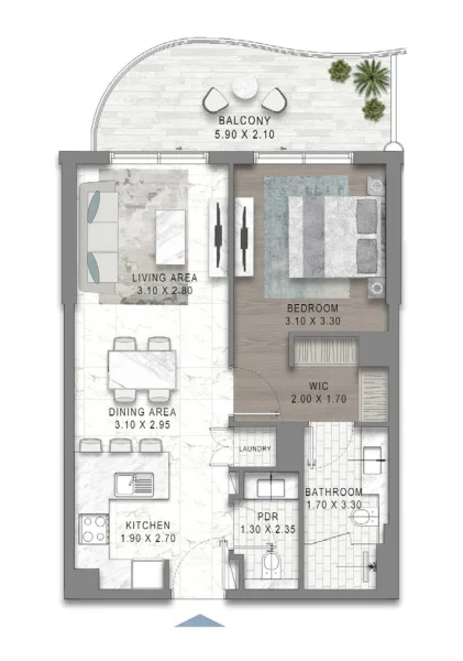 1.0 bedroom apartments - Valencia
