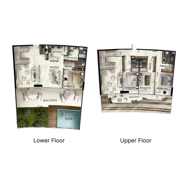 4 bedroom + pool Duplex -  Radiant Elite Tower