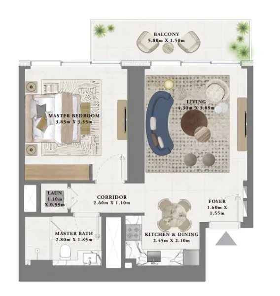 1.0 bedroom apartments - Albero
