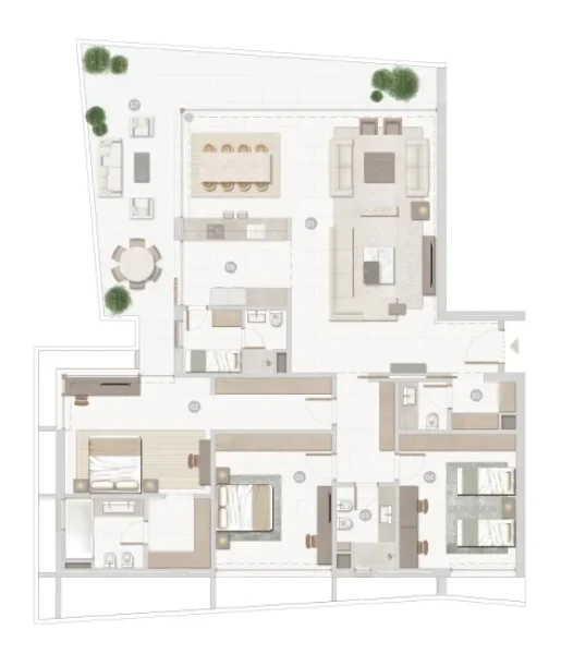 3.0 bedrooms apartments - Al Zorah Seaside Hills