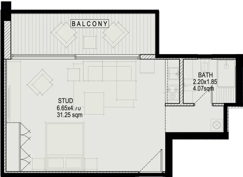 0.0 bedroom apartments - Glam Residence