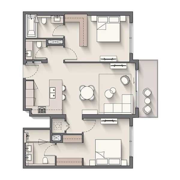 2 bedroom Apartments -  Windsor House 2