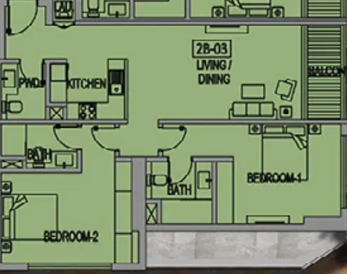 2.0 bedrooms apartments - Jade Tower