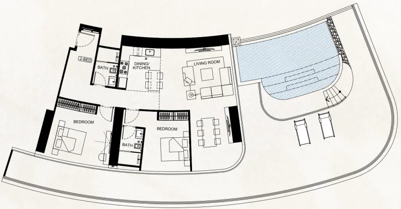 2.0 bedrooms apartments - Binghatti Flare