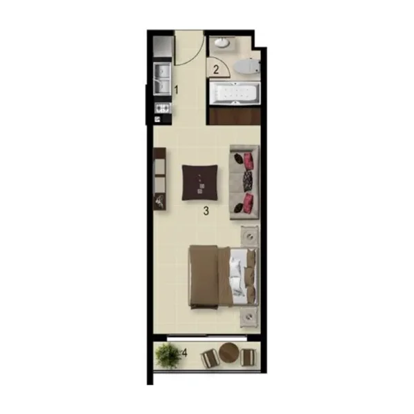 0.0 bedroom apartments - 7 Seasons