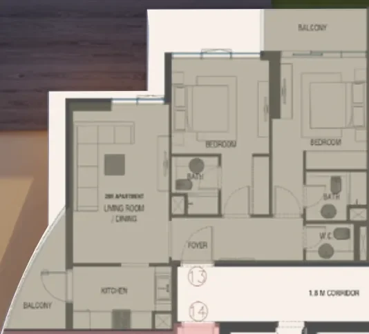 2.0 bedrooms apartments - Red Square