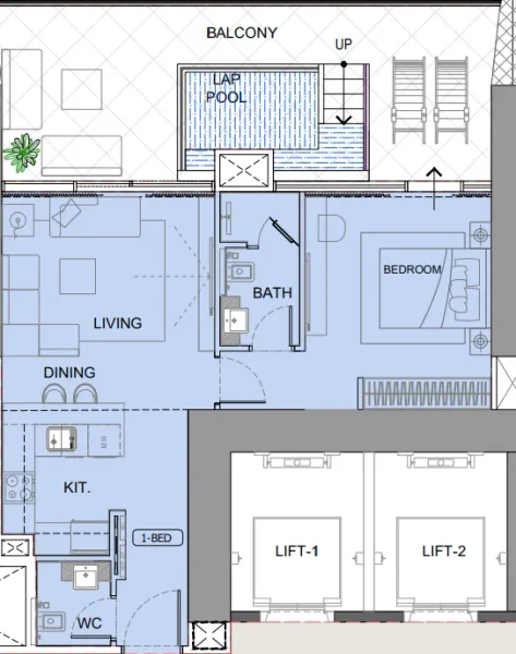 1.0 bedroom apartments - One by Binghatti