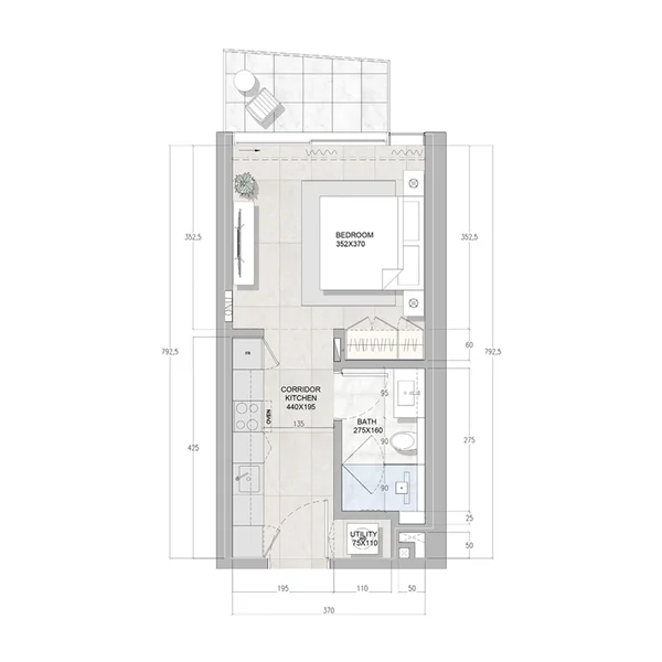 Studio Apartments -  Solera Downtown Mina