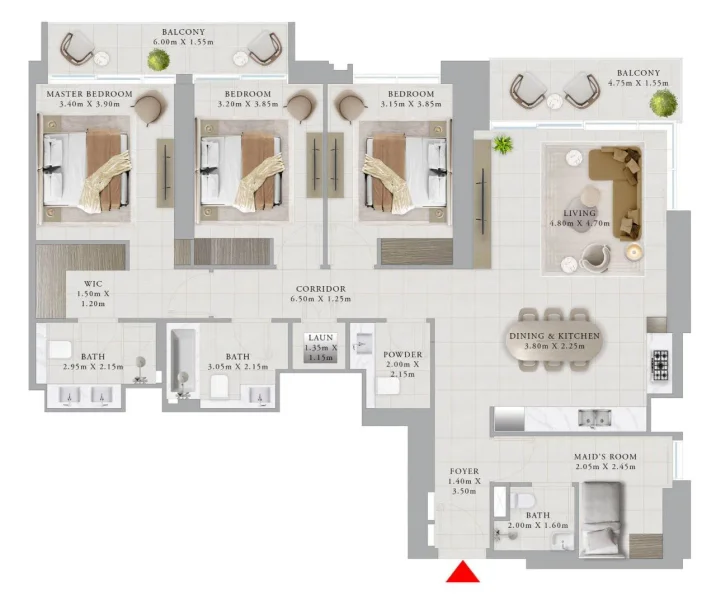 3.0 bedrooms apartments - Valo